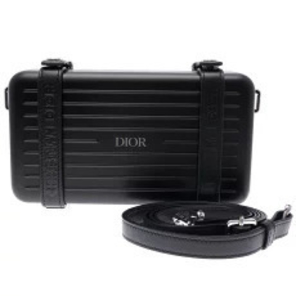 Christian Dior Rimowa Clutch Shoulder Bag Aluminum Black